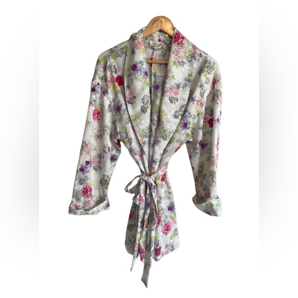 Vintage Victoria’s Secret Gold Label Floral Robe Size Small - Picture 1 of 7